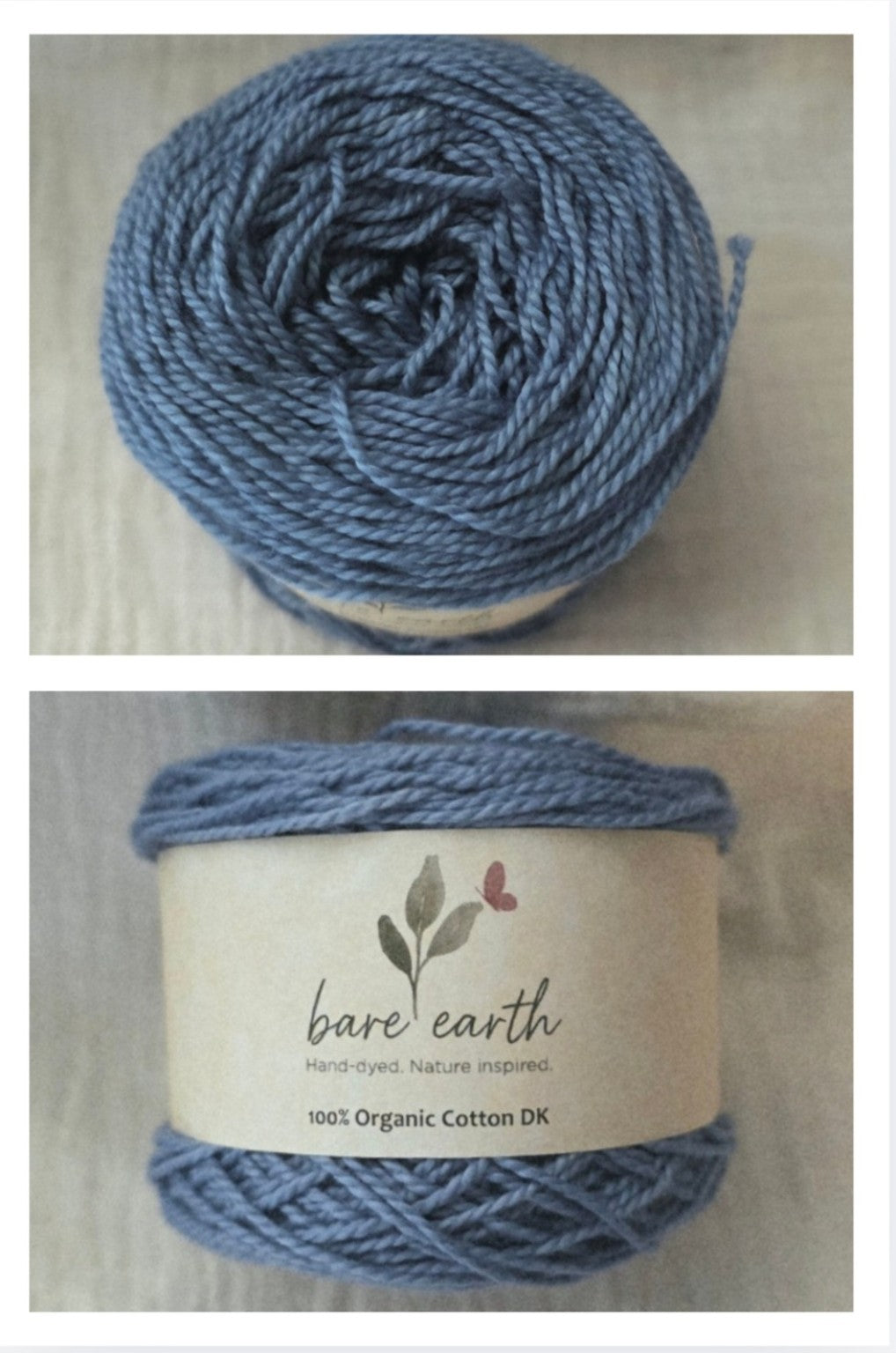 Blue Thistle - organic cotton in DK & worsted weights