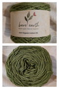Moss Hollow - organic cotton in DK and worsted weights
