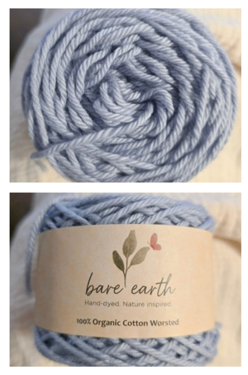 Stillblue - organic cotton in DK & worsted weights