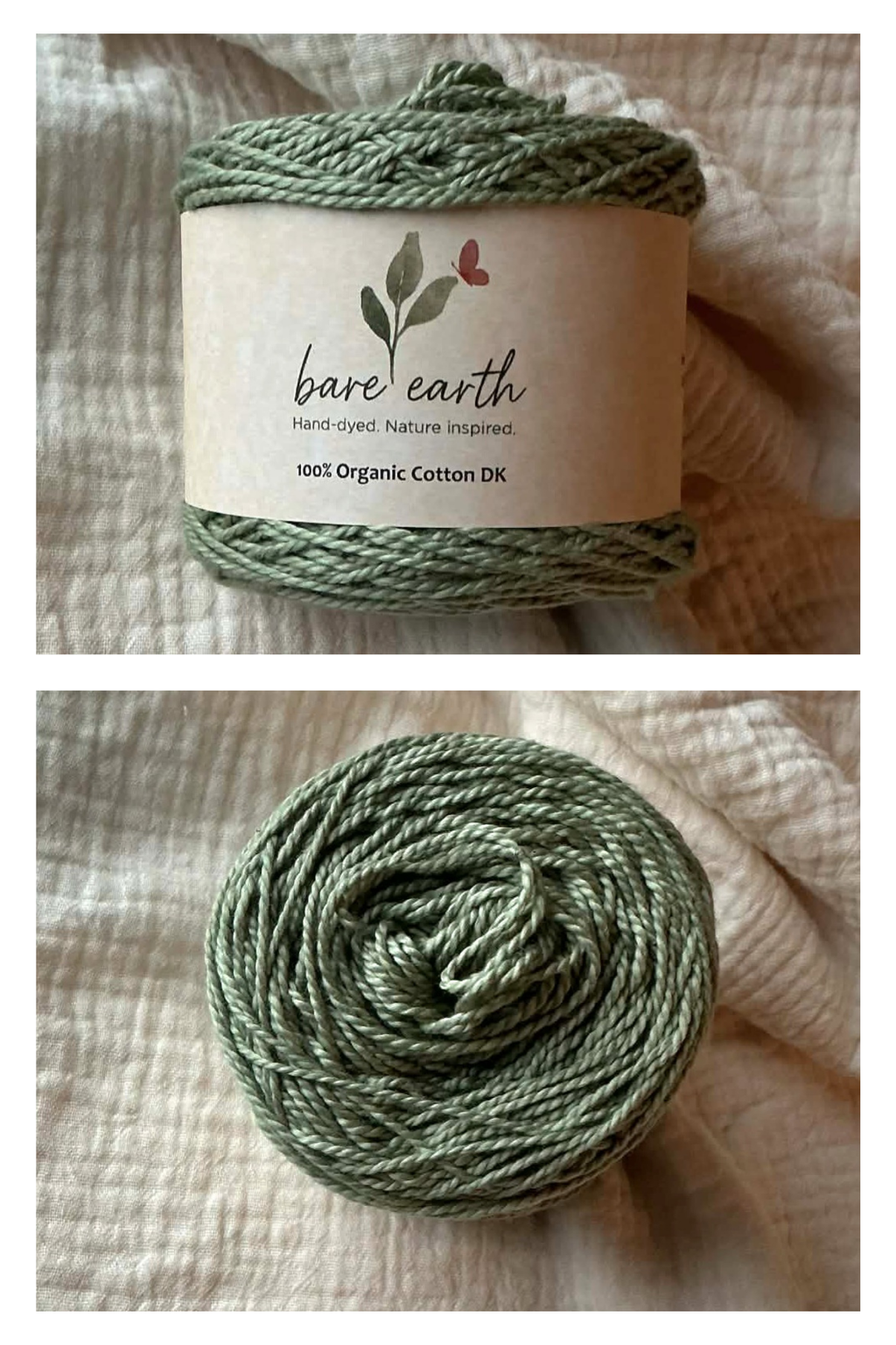 Wild Sage - organic cotton in DK and worsted weights